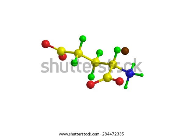 Molecular Structure Monosodium Glutamate Msg Compound Stock Illustration 284472335