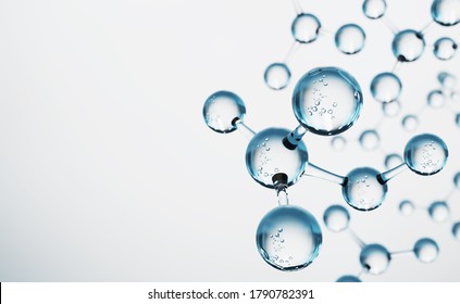 Molecular Structure On White Background, 3d Illustration.