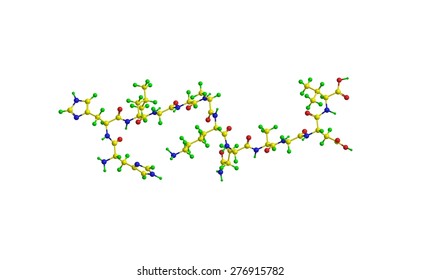 Molecular Structure Of Peptide With 12 Amino Acids