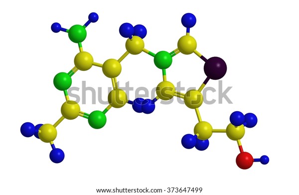 Molecular Structure Thiamine Thiamin Vitamin B1 Stock Illustration 373647499