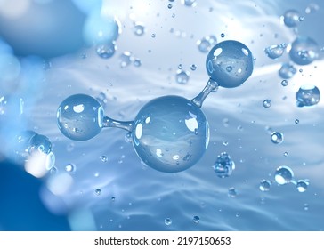 Molecular Structures Water Liquid Bubbles Closeup Stock Illustration ...