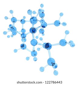 Molecule 3d On White Background