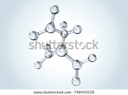 molecule or atom, Abstract structure for Science or medical background, 3d illustration.