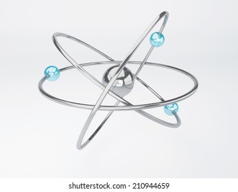 molecule, atom on white background