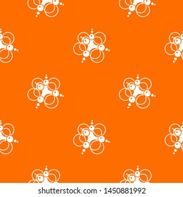 Molecule connection pattern orange for any web design best