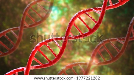 Molecule of DNA, double helix, 3D illustration. Gene therapy, genetic mutation and genetic disorders Imagine de stoc © 