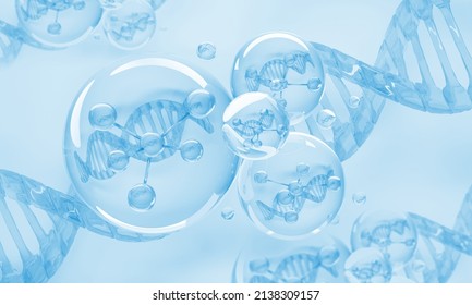 Molecule Inside Liquid Bubble Skin Care Stock Illustration 2138309157 ...