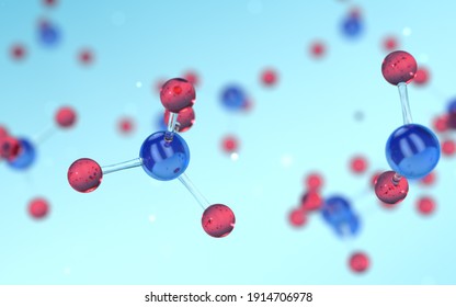 Molecule structure, biotechnology concept, 3d rendering. 