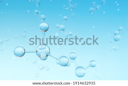 Molecule structure, biotechnology concept, 3d rendering. 