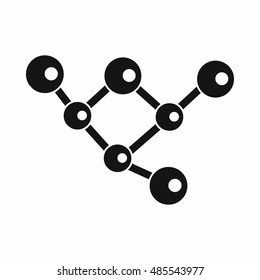 Molecule Structure Icon In Simple Style Isolated On White Background