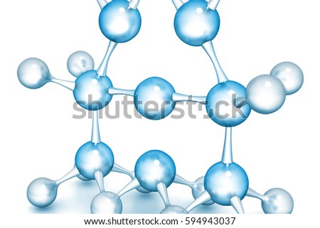 Molecules. 3d render