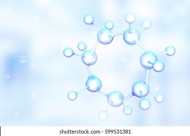 Molecules on scientific background. 3d illustration  - Shutterstock ID 599531381