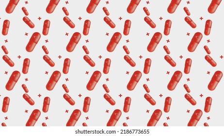 Molnupiravir 3 Capsules Antiviral Pill Is Protect And Anti Covid 19. Background 3d Rendering