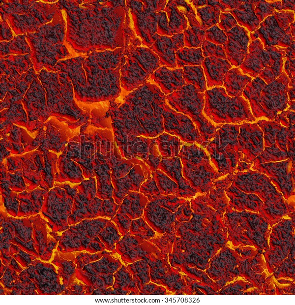 Molten Magma Lava Seamless Texture Stock Illustration 345708326 