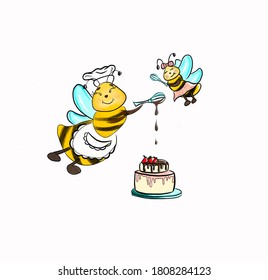 Mom Bee And Baby Bee Celebrate Birthday