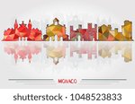 Monaco City background. Raster version