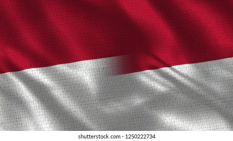 Monaco Indonesia 3d Illustration Two Flag Stock Illustration 1250222734 ...