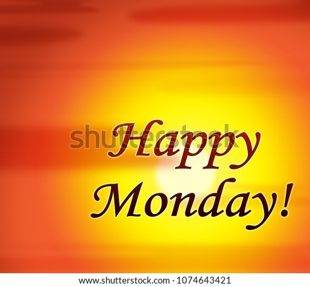 Monday Motivation Quote Happy Monday Slogan Stock Illustration