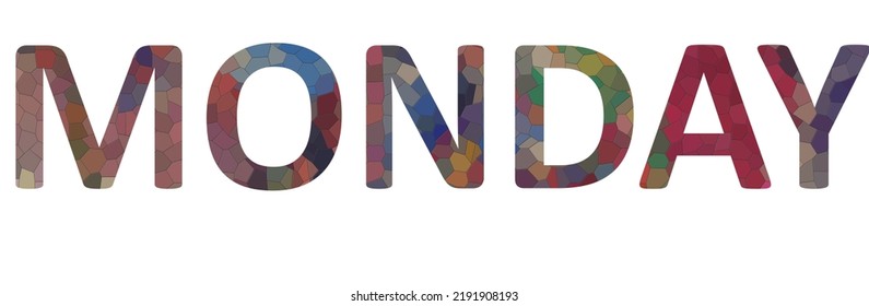 Monday Typography Text Banner Word Monday Stock Illustration 2191908193 ...