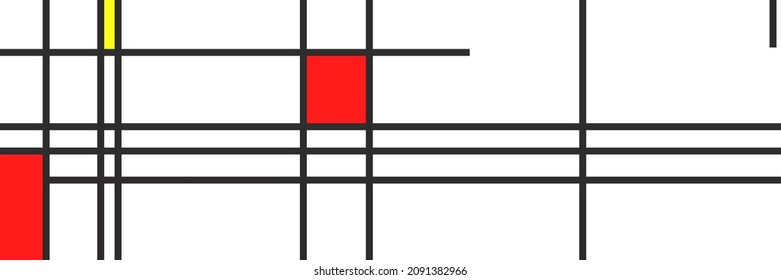 Mondrian Artwork Style Of Geometric Art