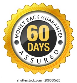 Money Back Guarantee 60 Days - Illustration Stock Image as JPG File