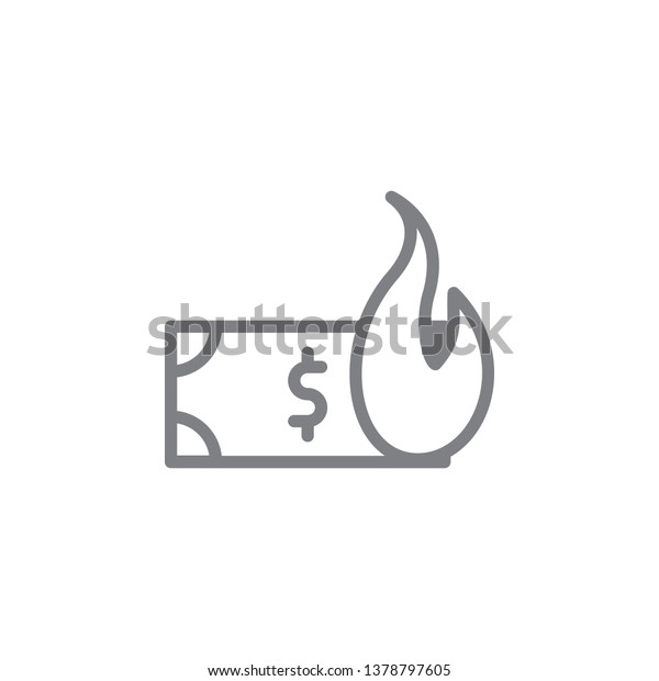 money harm outline icon. Elements of smoking\
activities illustration icon. Signs and symbols can be used for\
web, logo, mobile app, UI,\
UX