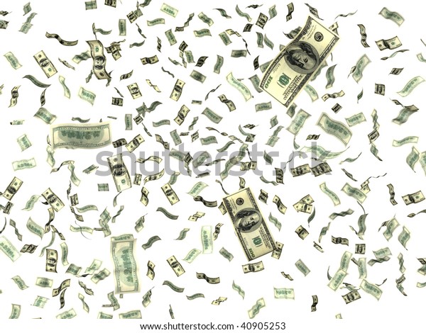 Money On White Background Stock Illustration 40905253