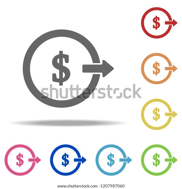 money output icon. Elements of banking in multi
color style icons. Simple icon for websites, web design, mobile
app, info graphics