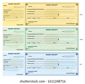 Money Receipt Book Design Template Stock Illustration 1611248716 ...