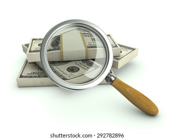 Money Under A Magnifying Glass.