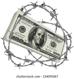 Money Wrapped In Barbed Wire , Concept