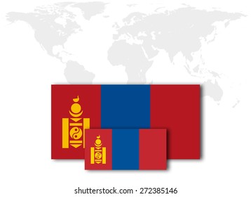 Mongolia Flag World Map Background Stock Illustration 272385146   Mongolia Flag World Map Background 260nw 272385146 