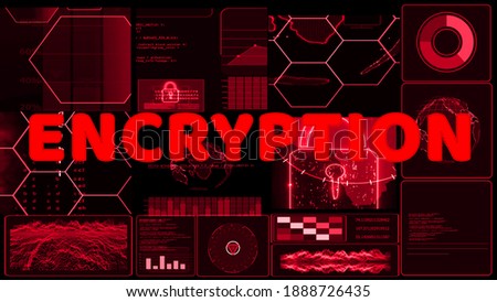 Monitor Digital CCTV has locked graph bar radar detected was attact by ransomware and encryption