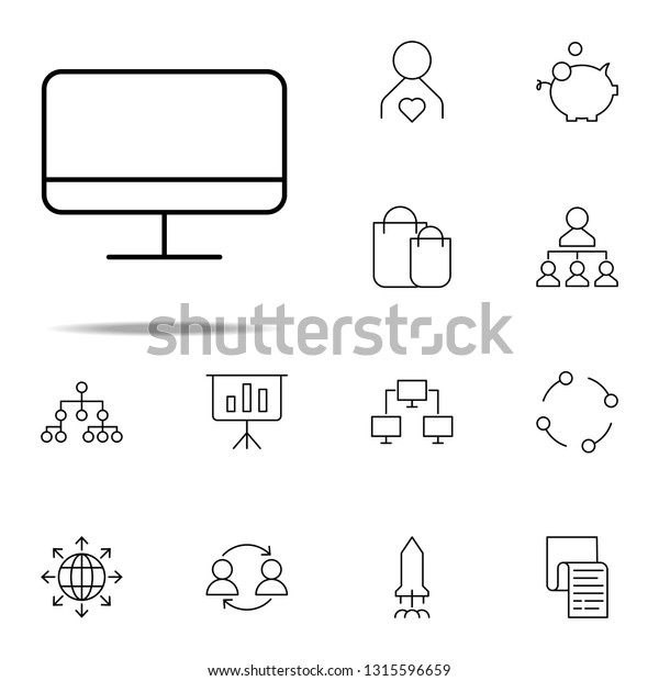 monitor icon. business icons universal set for web\
and mobile