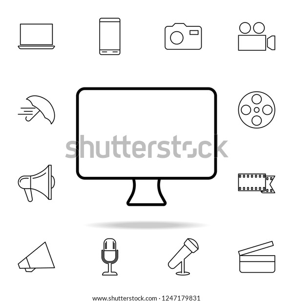 monitor icon. Detailed set of simple icons. Premium\
graphic design. One of the collection icons for websites, web\
design, mobile\
app