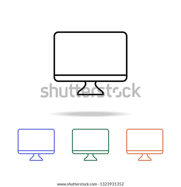 monitor icon. Elements of simple web\
icon in multi color. Premium quality graphic design icon. Simple\
icon for websites, web design, mobile app, info\
graphics
