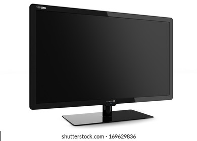 Monitor TV Isolated On White Background