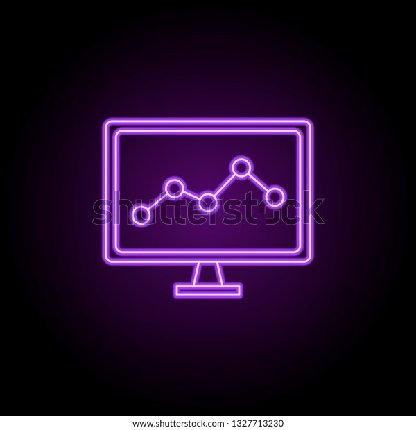 monitoring outline icon. Elements of Security in\
neon style icons. Simple icon for websites, web design, mobile app,\
info graphics