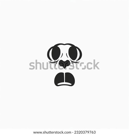 Monkey Face Expression Logo or Icon Vector Illustration