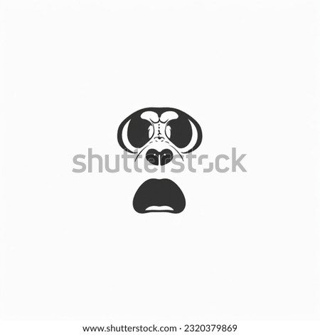 Monkey Face Expression Logo or Icon Vector Illustration
