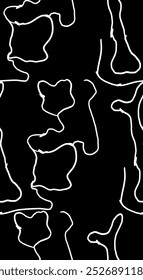Monochorme Pattern, Leaf Pattern, Polka Dot Leaf, Linear Pattern, Geometric Pattern