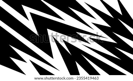 Monochromatic abstract backdrop featuring spikes and dynamic zigzag pattern.