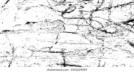 Monochrome abstract splattered background. Vintage grit textures. Subtle cracks texture overlay.