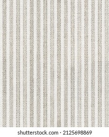 Monochrome Distressed Canvas Textured Pin Striped Seamless Pattern, Beige Background From A Striped Fabric