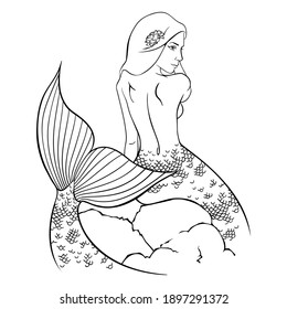 Image Mermaid Traditional Style Old School Stock Vector (Royalty Free ...