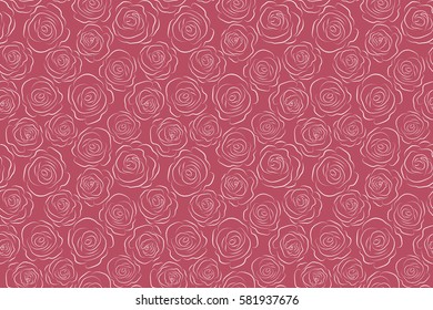 Monochrome raster roses petals on a pink background.