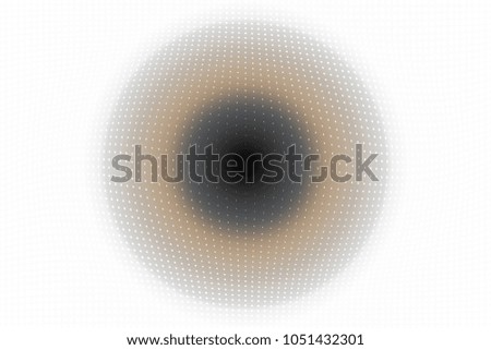 Monochrome round abstract pattern. Halftone dots background. Modern dotted template illustration for design, covers,  textile, print clothing, wallpaper