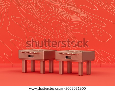 Similar – Image, Stock Photo Metal old foosball table with yellow and blue figurines