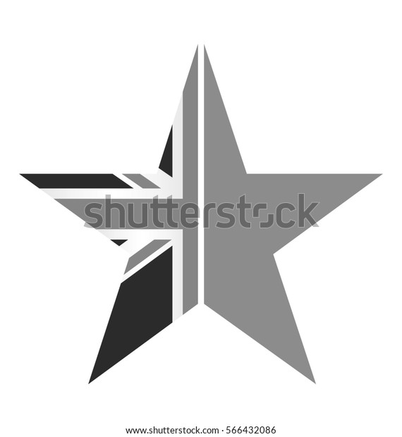 Monochrome UK and EU split star representing\
the United Kingdom exit from the European Union resulting from the\
June 2016\
referendum