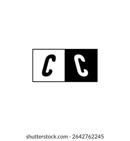 Monogram Logo Design Unique Simple Bold CC Initial Alphabet Vector Alphabet